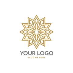 Modern Geometric Flower Logo Design