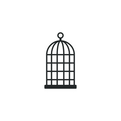 Bird cage icon template color editable. Bird cage symbol vector sign isolated on white background illustration for graphic and web design.
