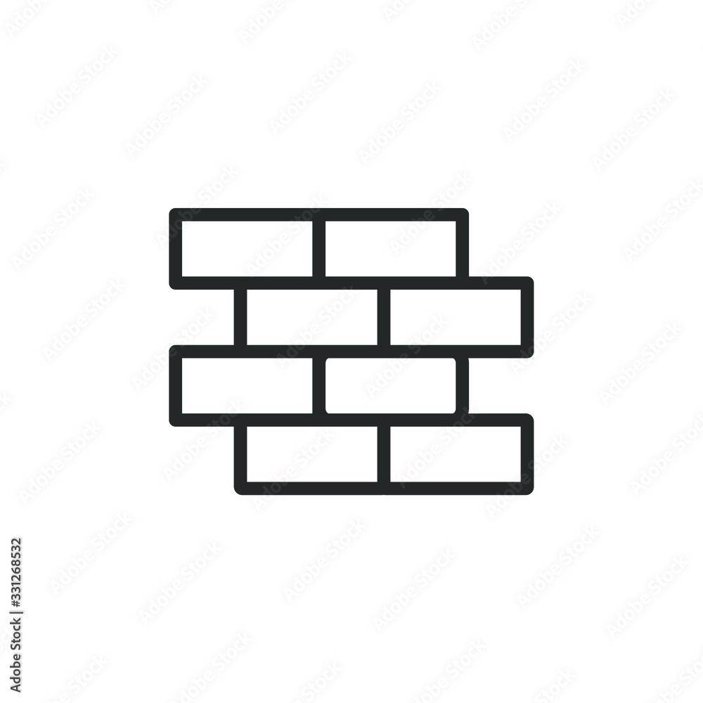 Poster bricks icon template color editable. brick symbol vector sign isolated on white background illustrat