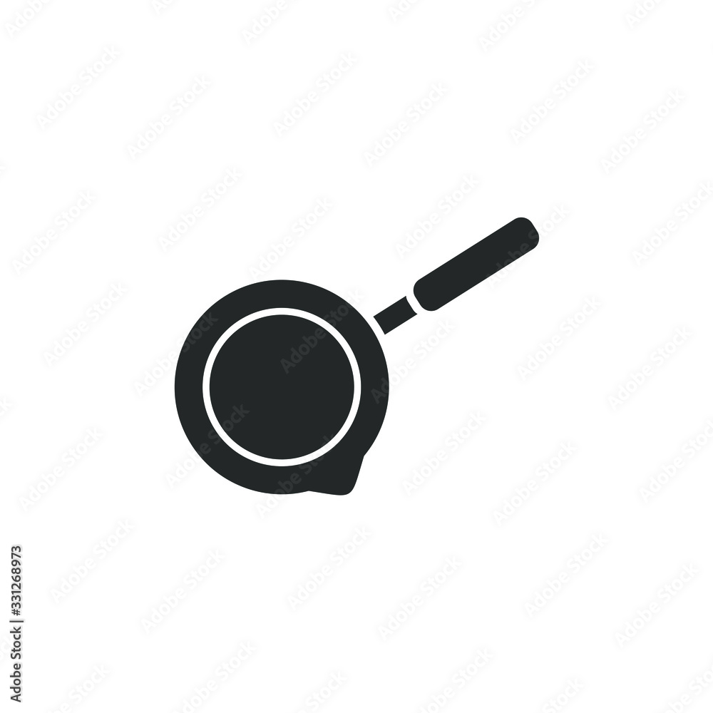Aufkleber Frying pan icon template color editable. Frying pan symbol vector sign isolated on white background illustration for graphic and web design.