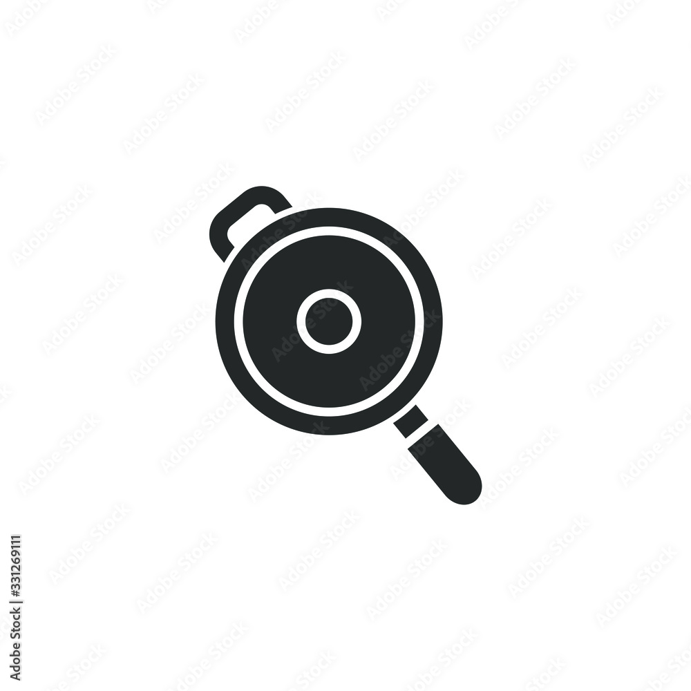 Aufkleber Frying pan icon template color editable. Frying pan symbol vector sign isolated on white background illustration for graphic and web design.