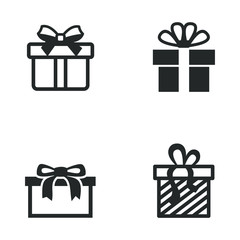 gift box icon template color editable. box symbol vector sign isolated on white background illustration for graphic and web design.