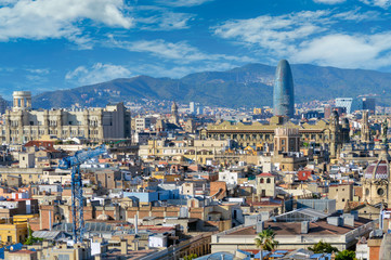 Barcelona cityscape and skyline