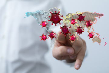 epidemic coronavirus 2019-nCoV, Novel Coronavirus Alert outbreak . Virus Covid 19-NCP. Spread of...