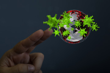 epidemic coronavirus 2019-nCoV, Novel Coronavirus Alert outbreak . Virus Covid 19-NCP. Spread of...