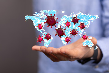 epidemic coronavirus 2019-nCoV, Novel Coronavirus Alert outbreak . Virus Covid 19-NCP. Spread of...