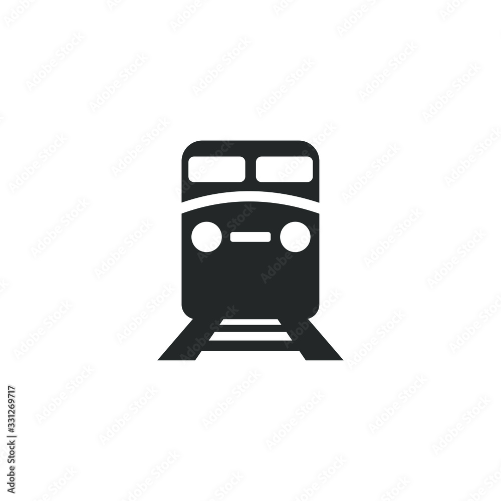 Poster train icon template color editable. train symbol vector sign isolated on white background illustrati