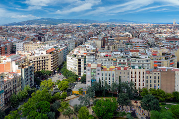 Barcelona cityscape and skyline