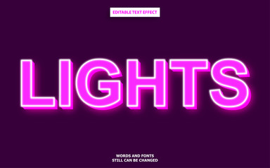 Obraz premium lights text effect