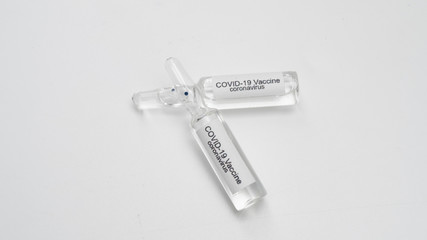 COVID 19 Coronavirus, Vaccine and syringe injection It use for prevention, immunization and treatment from COVID-19.