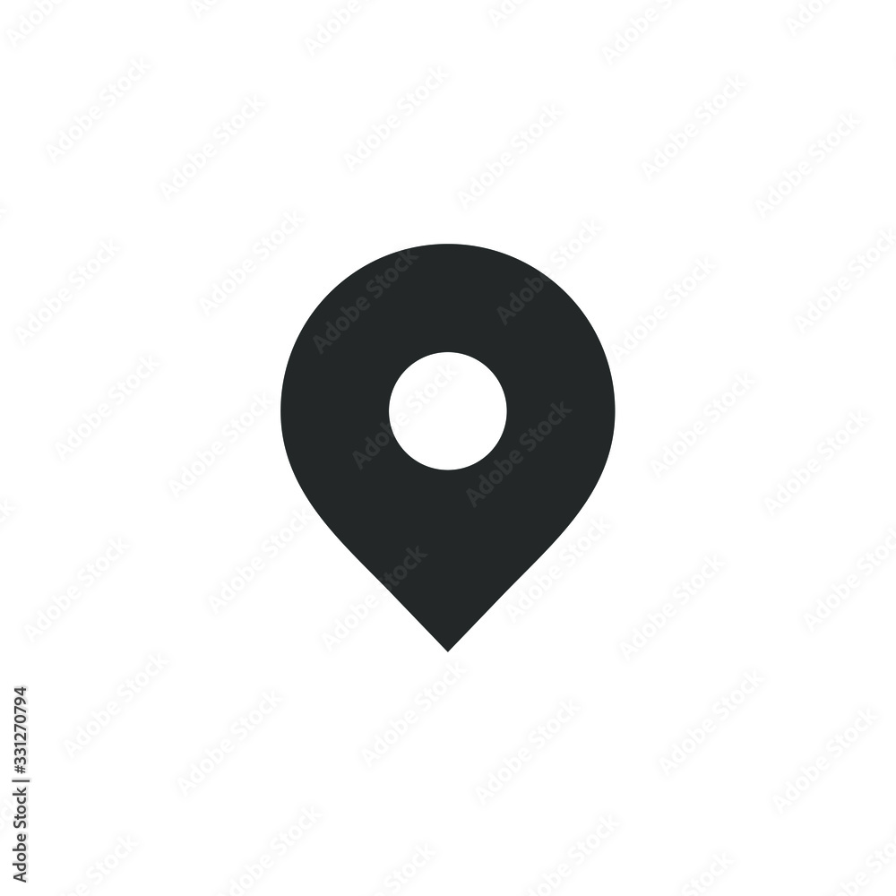 Poster location pin icon template color editable. location pin symbol vector sign isolated on white backgro
