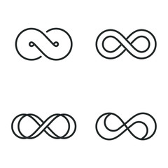 infinity loop chain icon template color editable. infinity symbol vector sign isolated on white background illustration for graphic and web design.
