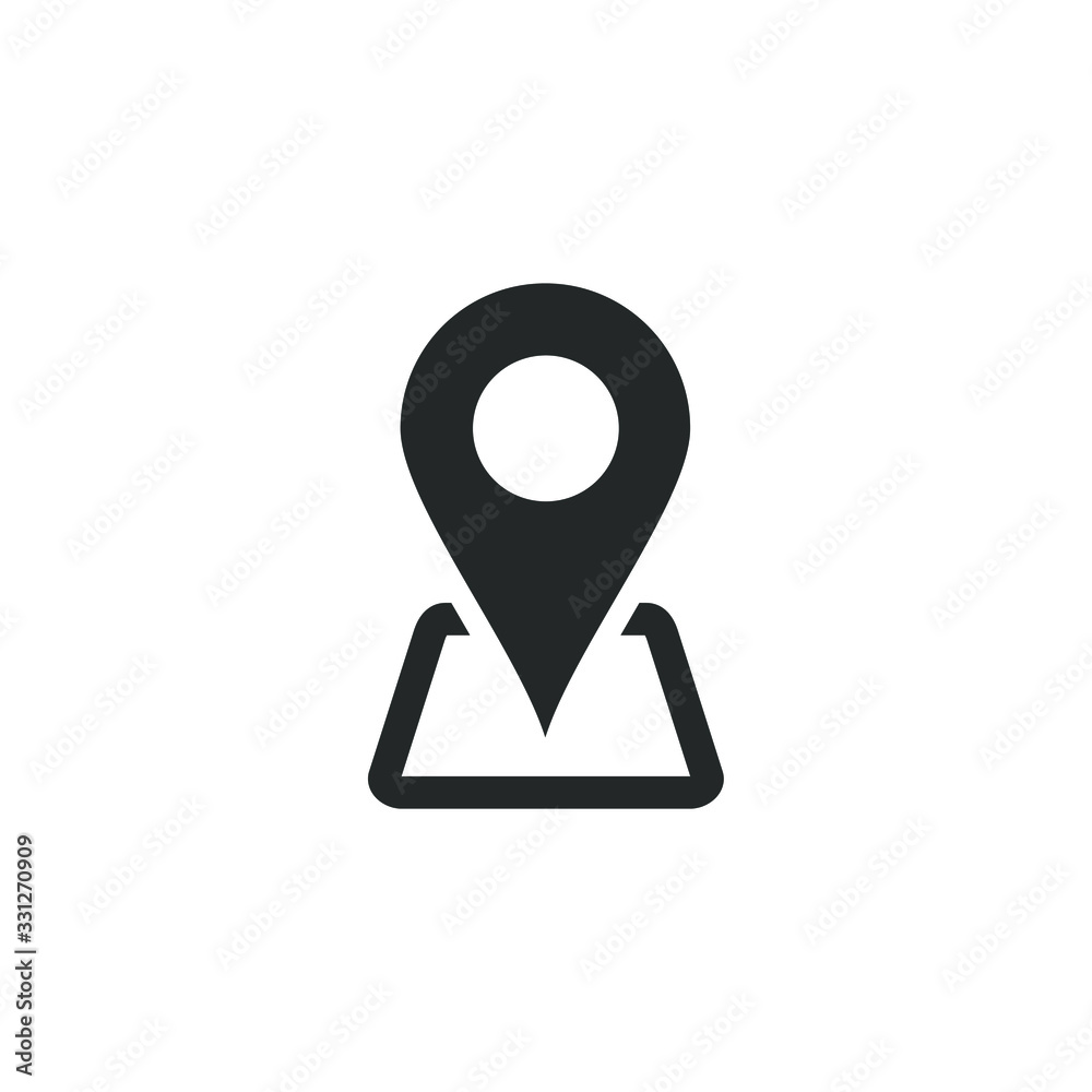 Poster location pin icon template color editable. location pin symbol vector sign isolated on white backgro