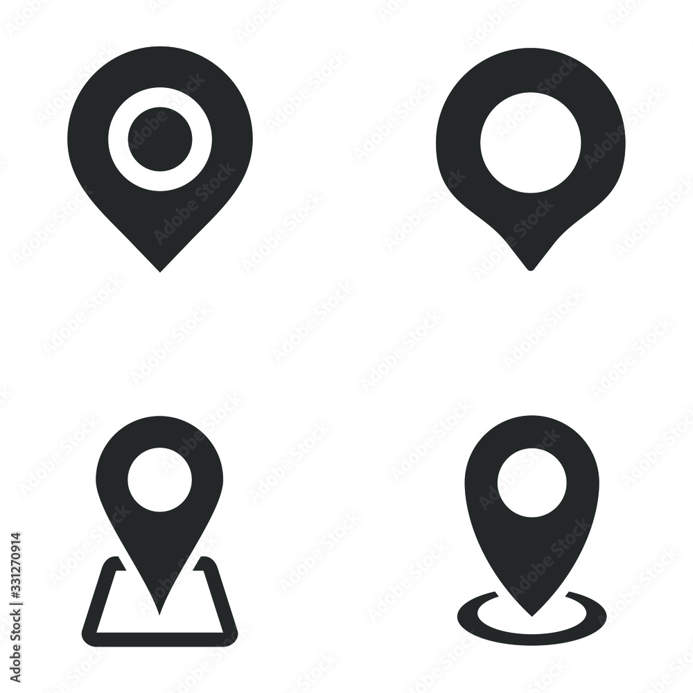 Poster Location pin icon template color editable. Location pin symbol vector sign isolated on white background illustration for graphic and web design.
