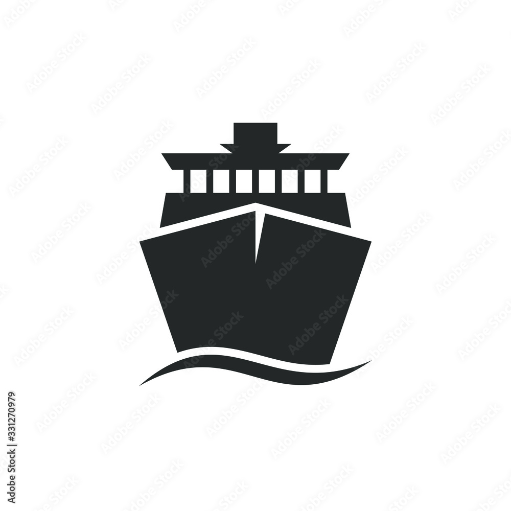 Aufkleber ships icon template color editable. boat symbol vector sign isolated on white background illustratio