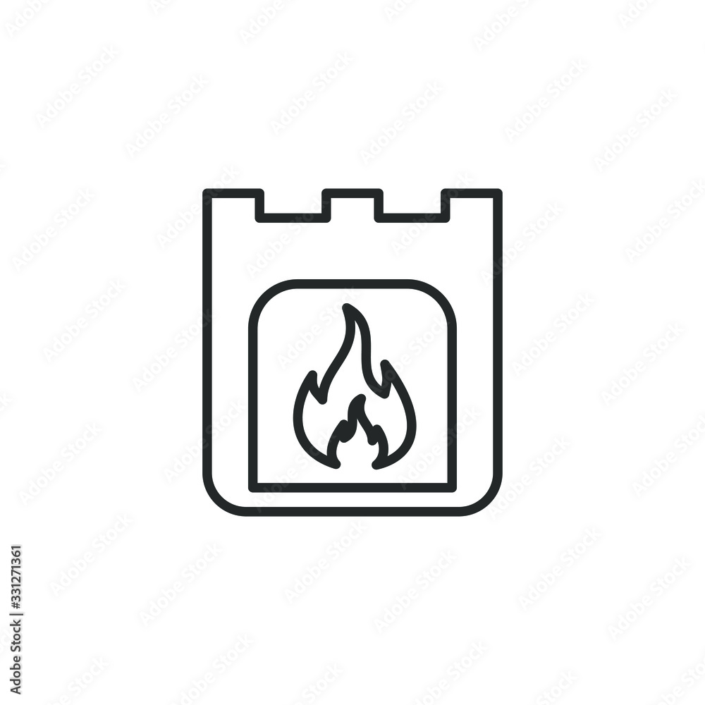 Poster Gas Stove icon template color editable. Gas Stove symbol vector sign isolated on white background illustration for graphic and web design.