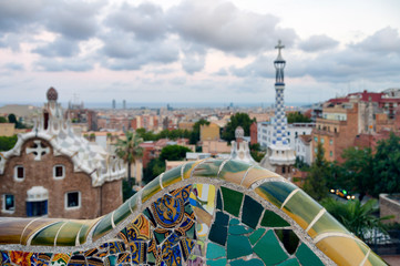 Fototapeta na wymiar Barcelona cityscape and skyline