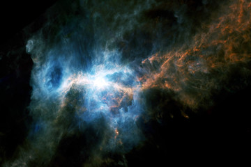 Multicolored beautiful galaxy. Elements of this image furnished by NASA