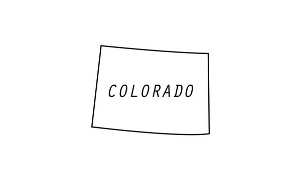 Colorado outline map state shape USA  country