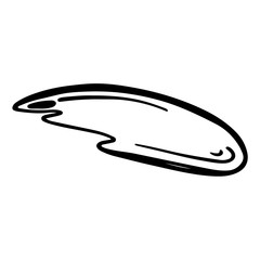 Clay mask, cream smear or digital paint contour doodle art. Print for stickers, packaging, banners, posters, cards, web, stationery, fabrics, paper, coloring.