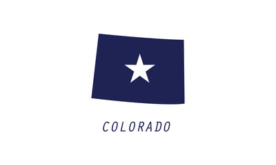 Colorado outline map state shape USA America borders