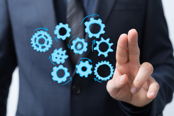 gear Technology setting concept background.