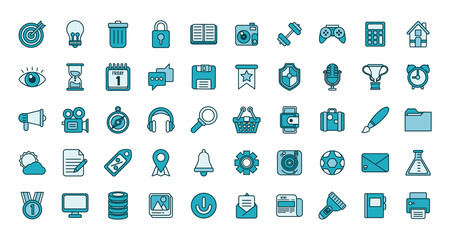 bundle of miscelaneous set icons