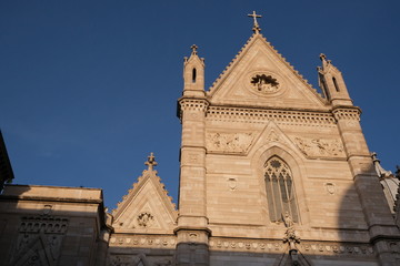 Duomo di Napoli in bright sky