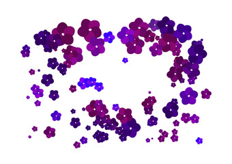 Floral frame in the shape of heart with central place  for text copyspace  background layout flowers blooming vector  abstract editable symbol set 