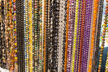 Beads from ornamental natural stones.