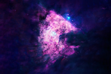 Obraz na płótnie Canvas A beautiful pink galaxy in deep space. Elements of this image were furnished by NASA.