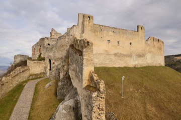 Ruins of Beckov castle, Beckov, Slovakia, 22 February 2020