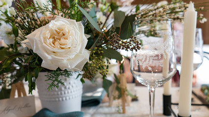Table Setting At A Wedding