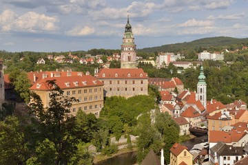 Fototapeta na wymiar Cesky Krumlov - UNESCO heritage, Southern Bohemia, Czech republic, August 2019