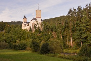 Fototapeta premium Village of Rozmberk, Southern Bohemia, Czech republic, August 2019