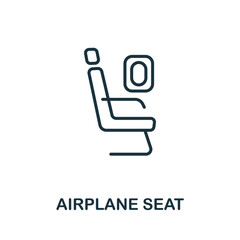 Airplane Seat icon from airport collection. Simple line Airplane Seat icon for templates, web design and infographics