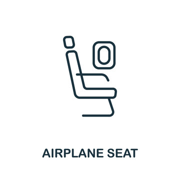 Airplane Seat icon from airport collection. Simple line Airplane Seat icon for templates, web design and infographics