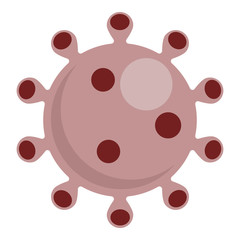 Coronavirus COVID-19 virus symbol. Novel coronavirus outbreak. Global pandemic alert. Covid-19 outbreak. Isolated vector illustration.