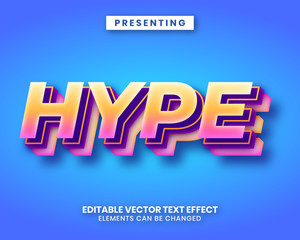 Modern gradient style editable text effect