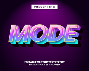 Modern gradient style editable text effect