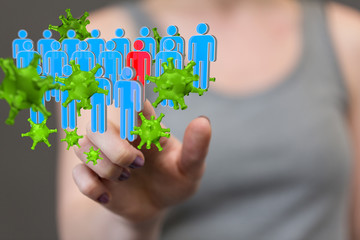 Covid-19 coronavirus, virus that causes acute respiratory infections and the common cold,...