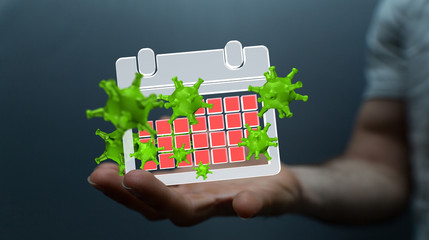 virus economic impact concept image.