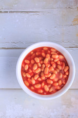 Baked Beans in Tomato Sauce. British Baked Beans.