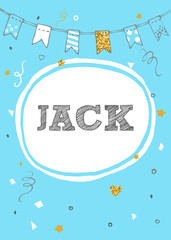 Jack name vector card