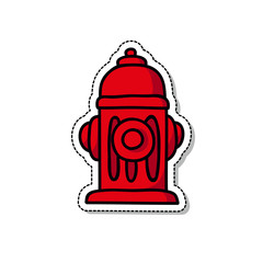 Obraz premium fire hydrant doodle icon, vector illustration