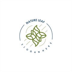 Abstract nature leaf logo icon vector design