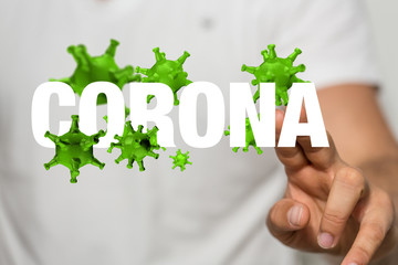 Coronavirus abstract background. Medical Genetics Bacteriological Microorganism..
