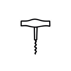 corkscrew doodle icon, vector illustration