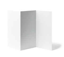 folded leaflet white blank paper template book