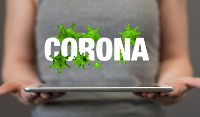 Coronavirus abstract background. Medical Genetics Bacteriological Microorganism..